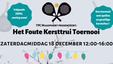 Jopa  Foute Kersttrui Toernooi 18 December verplaatst