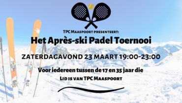 Het Après-ski padel toernooi 23 maart