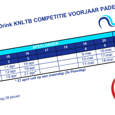 Inschrijven padelcompetitie voorjaar 2025